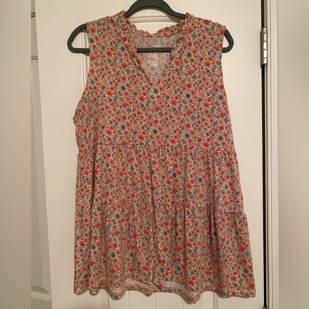 Floral maternity tank top